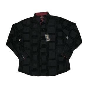 Chuxx Shirt Mens Versace Style Long Sleeve Button Up Down Italian Design XL